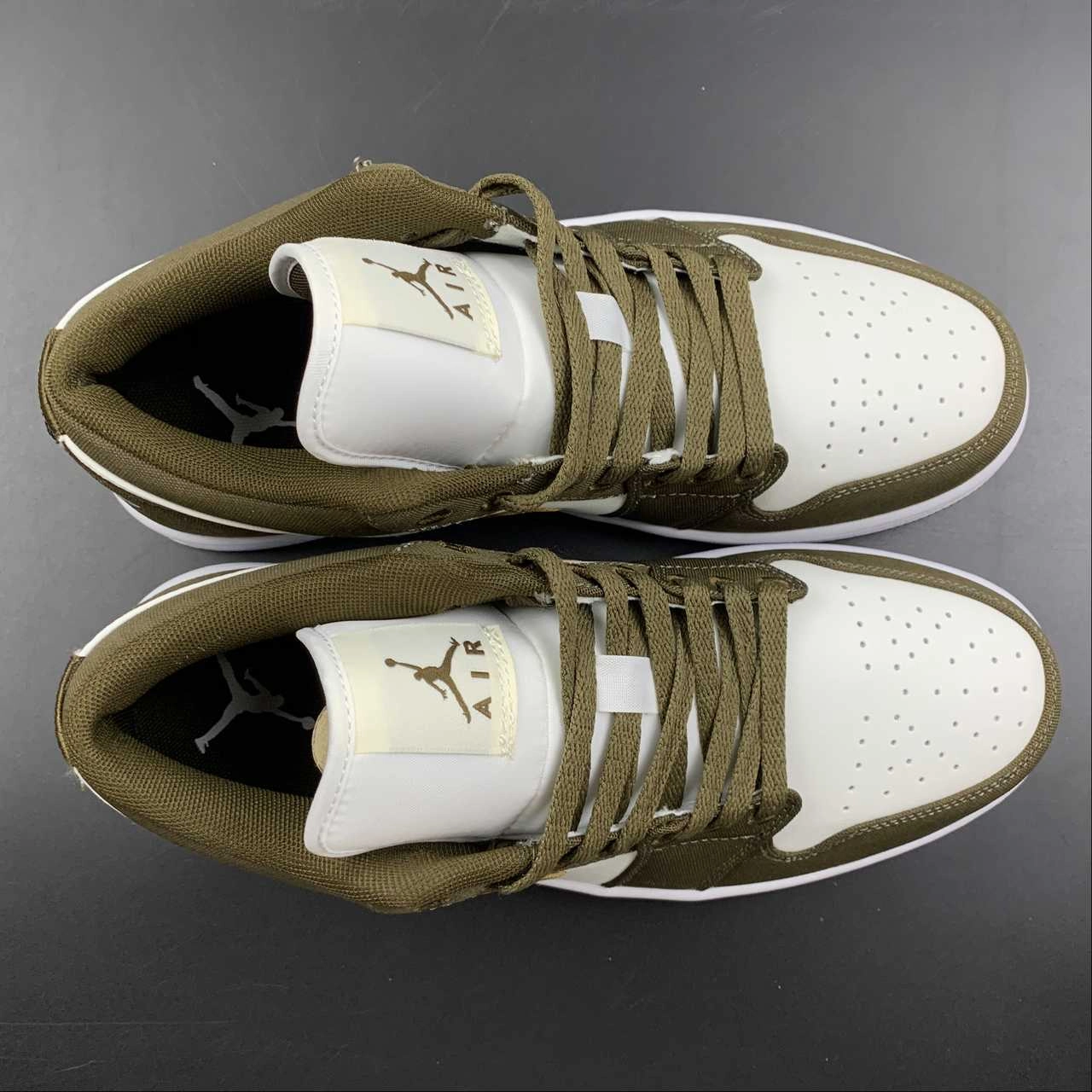 Air Jordan 1 Low SE Sail-White Light Olive DV0426-301 Comfy Walk