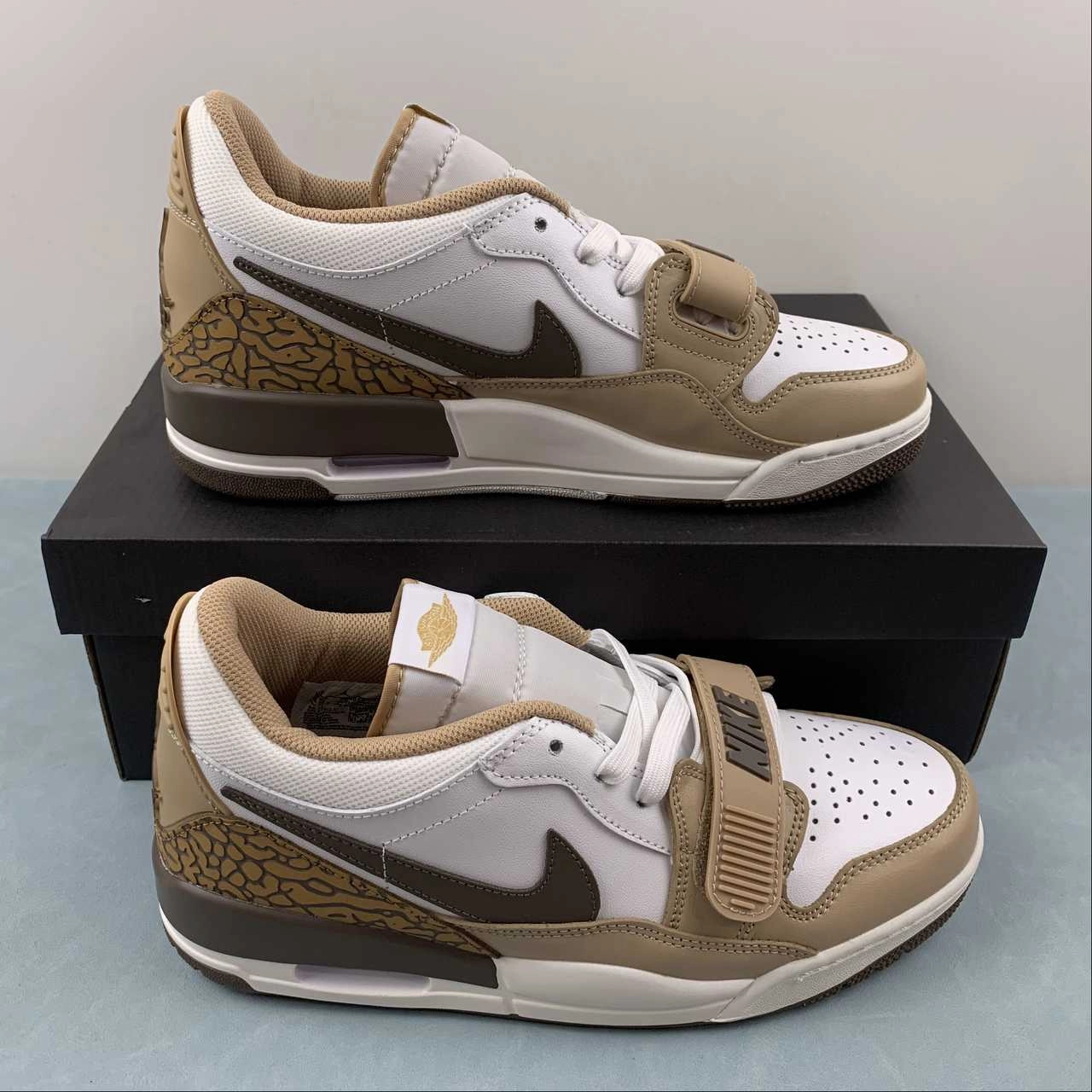 Air Jordan Legacy 312 Low Brown Elephant Sail Palomino Light British Tan FQ6859-201 Energy Propulsion Plate