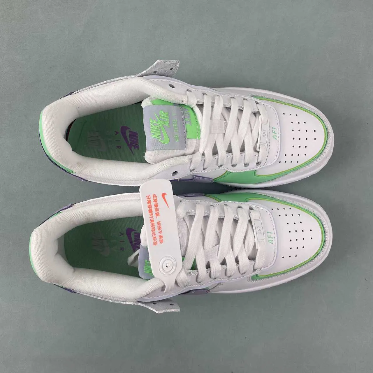 Air Force 1 Shadow White Infinity Lilac Grey CU8591-103 Casual Setting No Slip