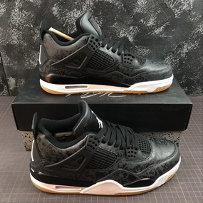 Durable Lacing System Outdoor shoes Air Jordan 4 Retro SE Black White-Gum Light Brown CL1184-001
