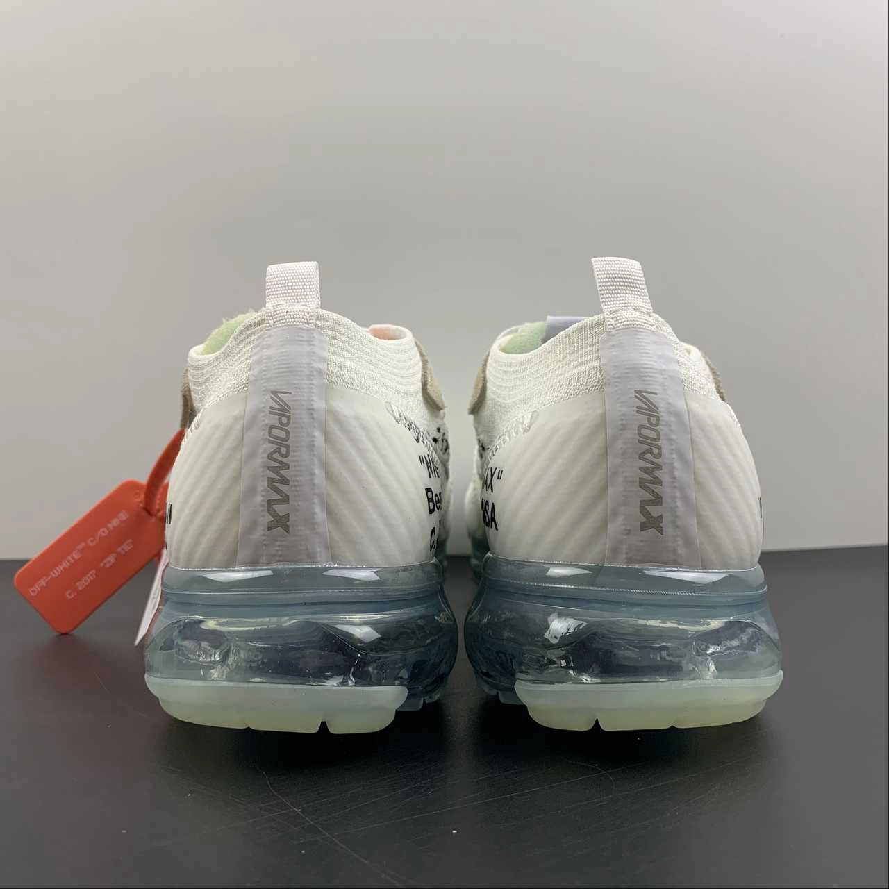 Air VaporMax FK 2018 Off White THE 10 White AA3831-100 Shock Absorbing Heel