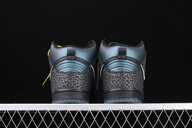 SB Dunk High Pro QS Black Sheep Black Black Dark Grey BQ6827-001 Water resistant coating
