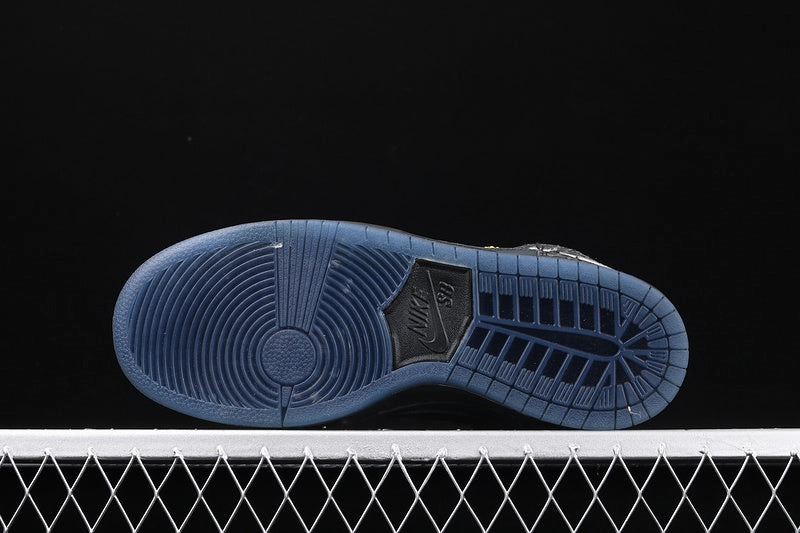 Quick Release Tongue SB Dunk High Pro QS Black Sheep Black Black Dark Grey BQ6827-001