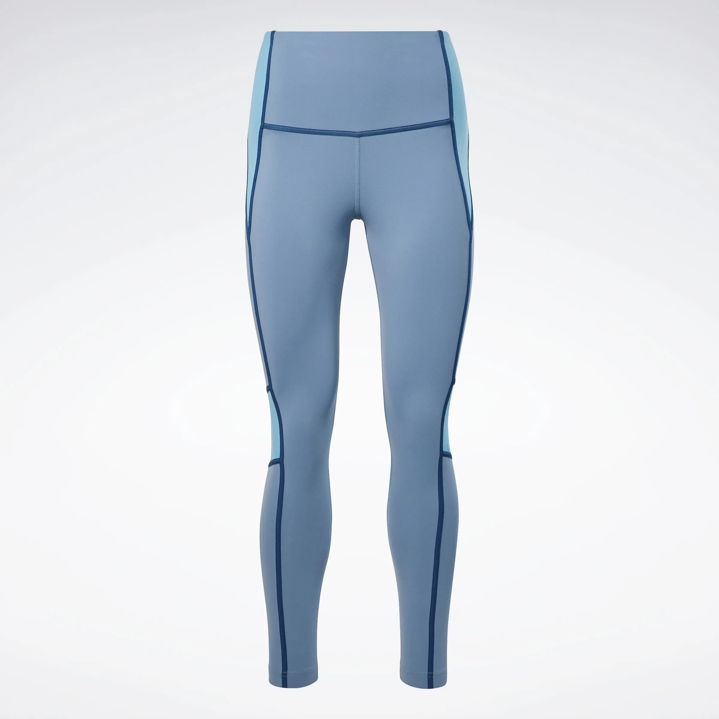Reebok Apparel Women Lux High-Waisted Colorblock Leggings BLUSLA