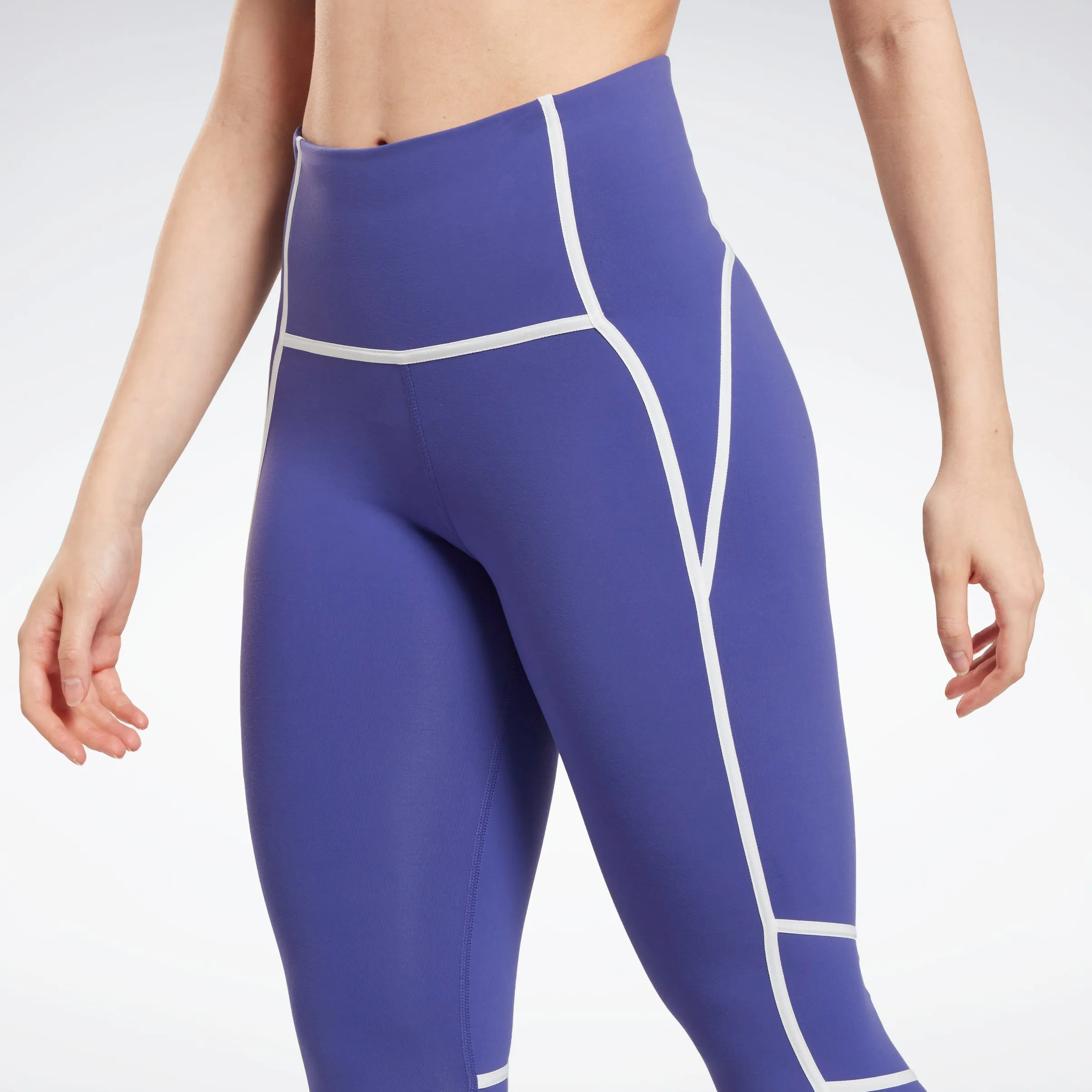 Reebok Apparel Women Lux High-Waisted Colorblock Leggings Bolprp