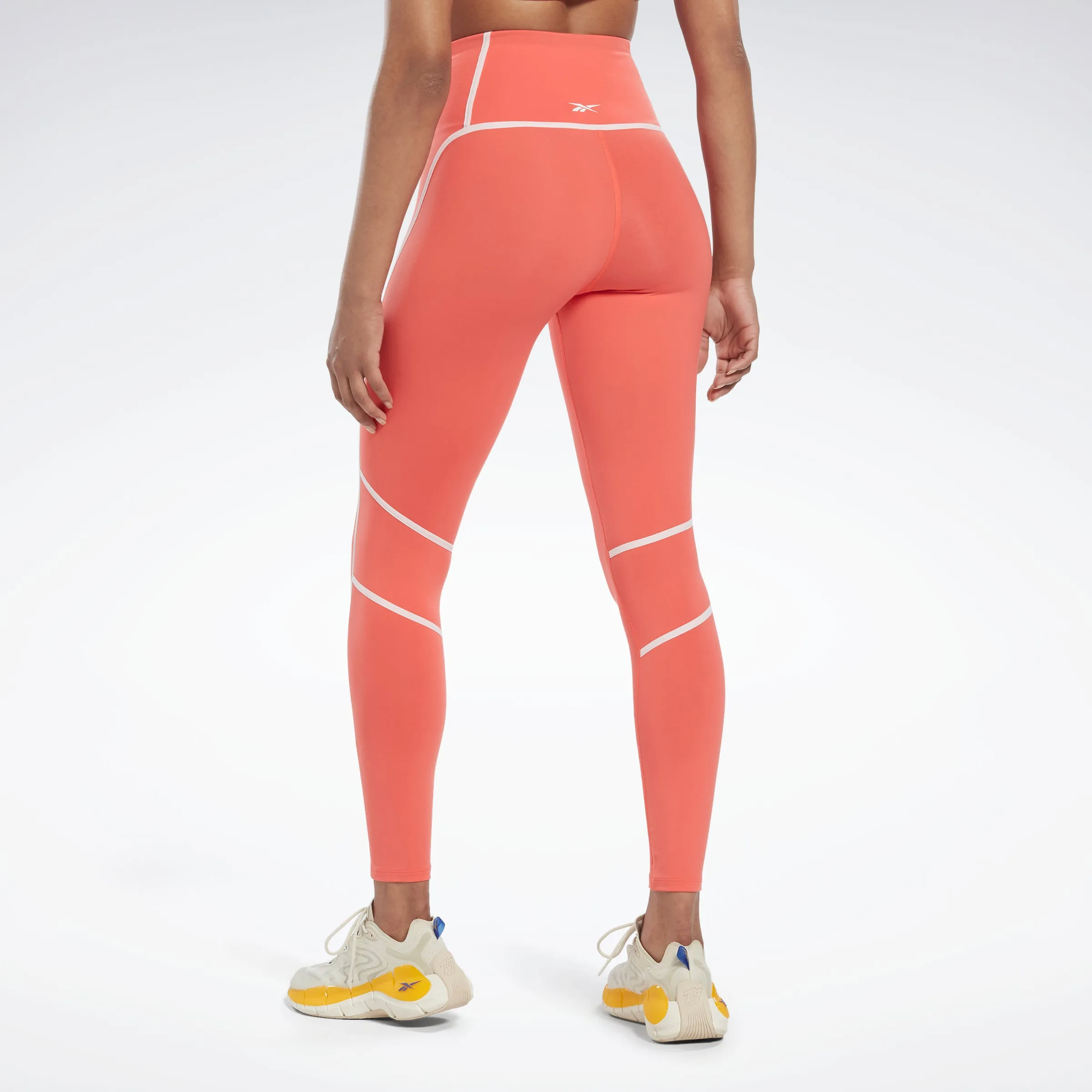 Reebok Apparel Women Lux High-Waisted Colorblock Leggings Smorfl