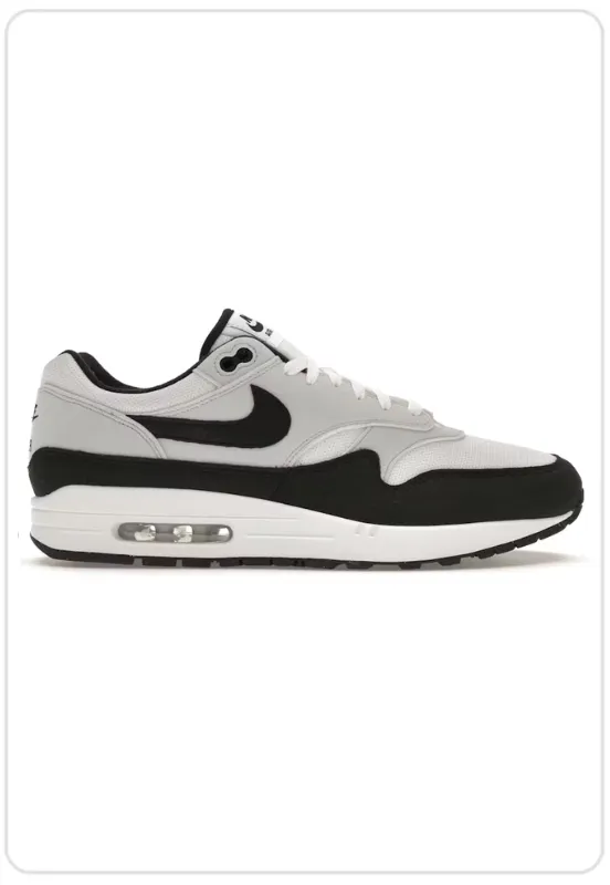 Nike Air Max 1 White Black street shoes Supportive Design