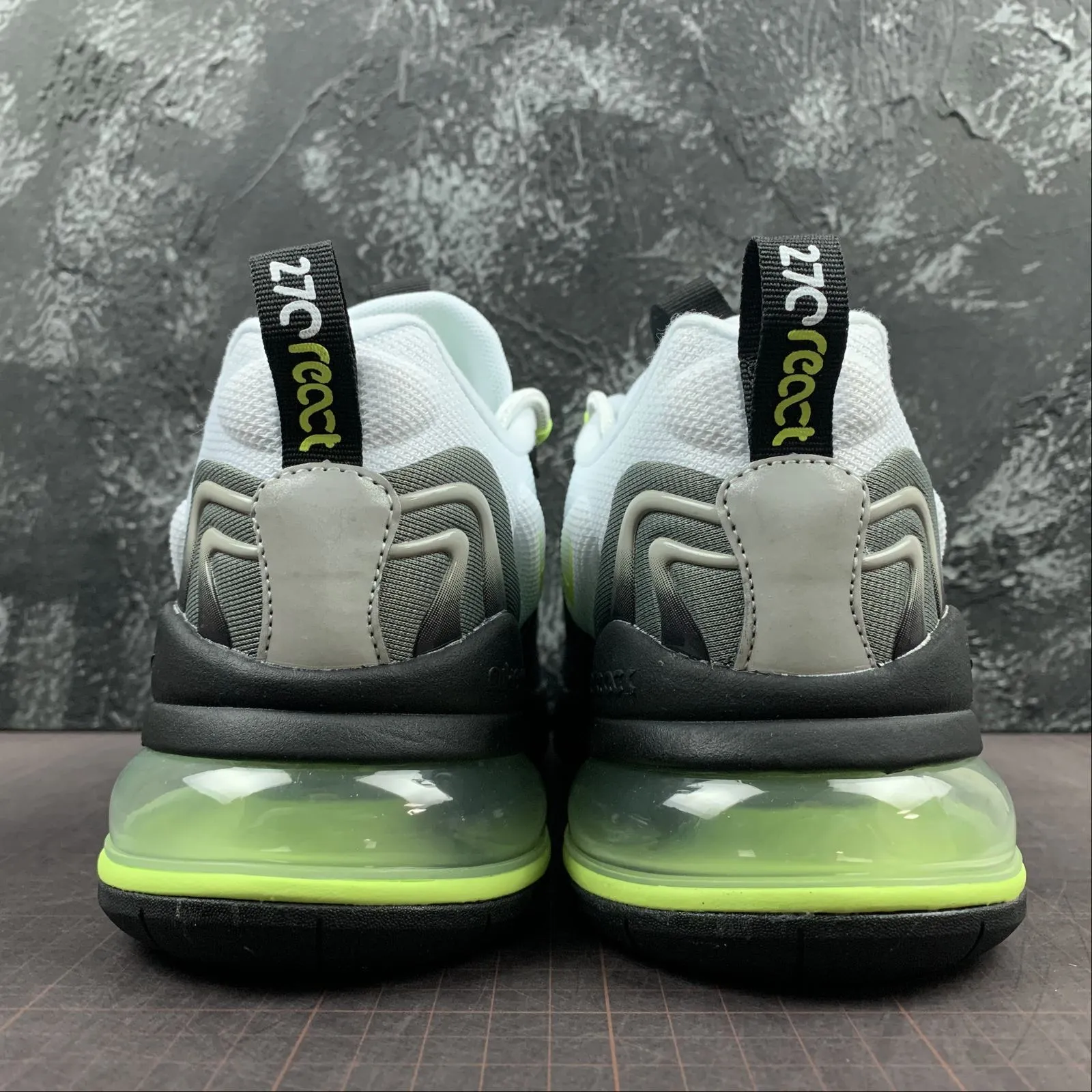 Air Max 270 React ENG Dust Volt-Dk Pewter-Medium Ash CW2623-001 Anti - Fungal running in humid weather