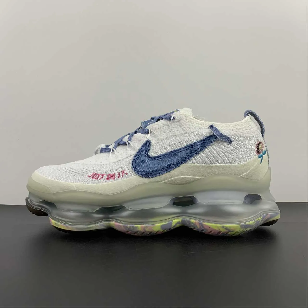 Running - specific hook - and - loop shoes Air Max Scorpion FK Just Do It White Blue Whisper FJ7736-141
