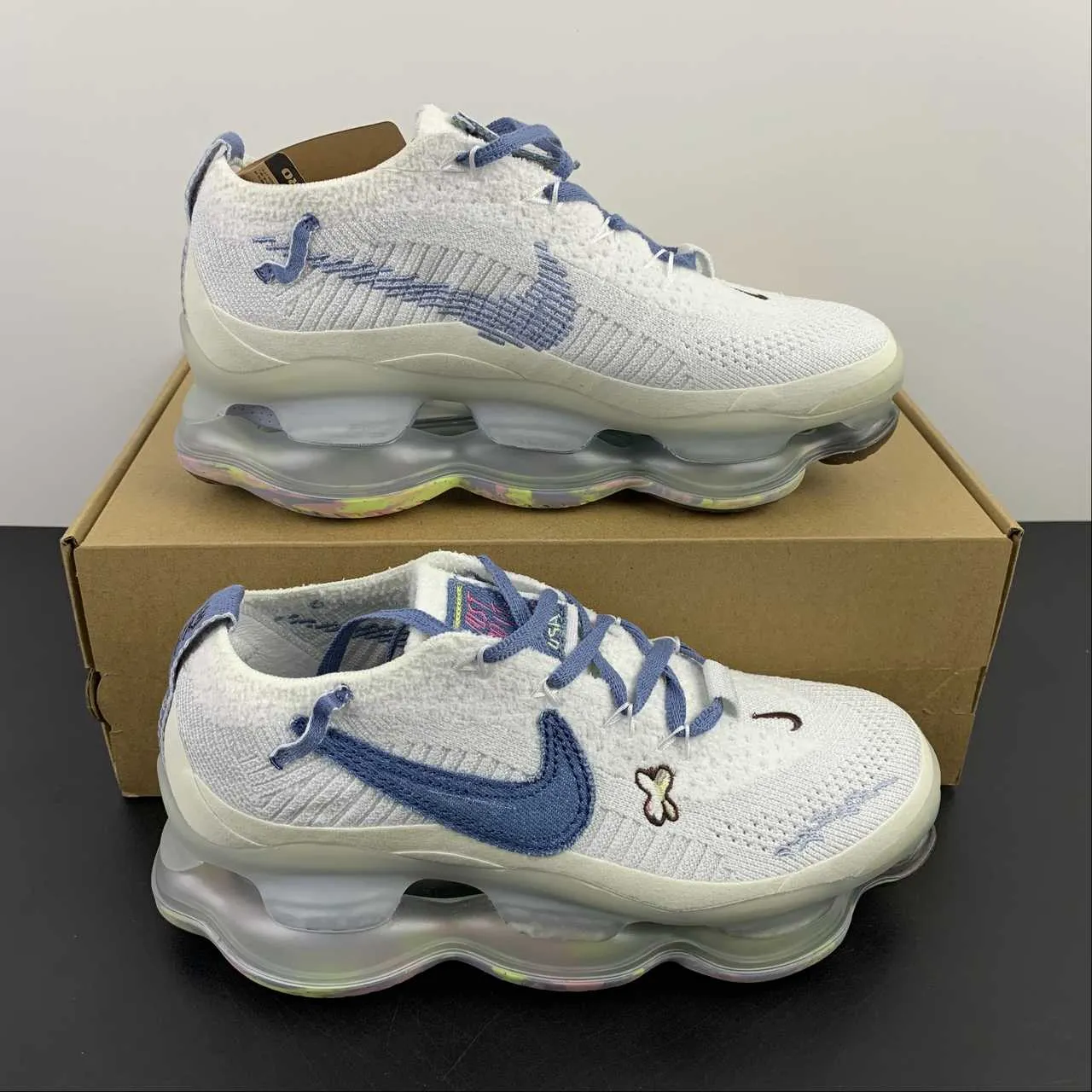 grippy sole shoes locally - sourced Air Max Scorpion FK Just Do It White Blue Whisper FJ7736-141