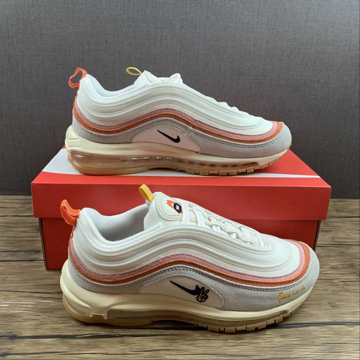 Ergonomic Shape Air Max 97 Rock and Roll Sail Orange Pink DQ7655-100