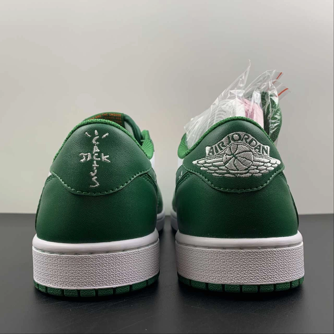 Air Jordan 1 Retro Low OG SP ??Travis Scott?? Green Hook LV Barb DM7866-885 Padded interior All Seasons