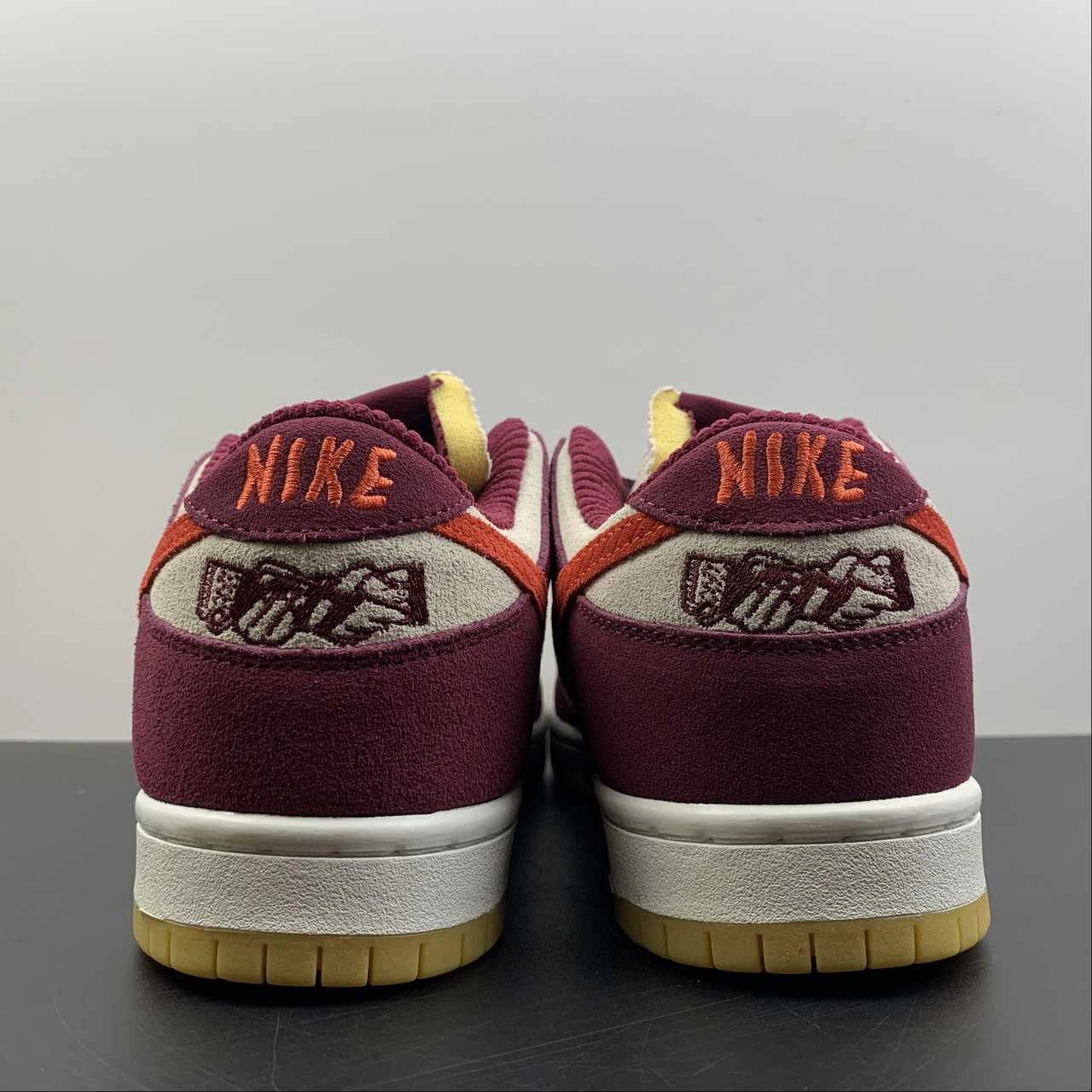 Skate Like a Girl x SB Dunk Low Barely Rose University Red Coconut Milk DX4589-600 Rockered Outsole Design Comfort Style