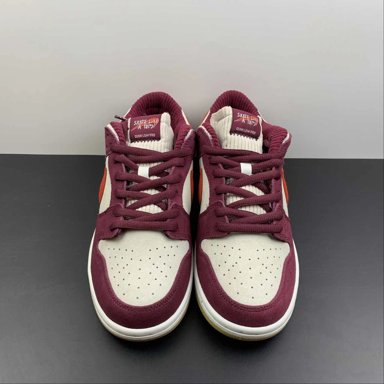 Reliable Traction Flex Walk Skate Like a Girl x SB Dunk Low Barely Rose University Red Coconut Milk DX4589-600