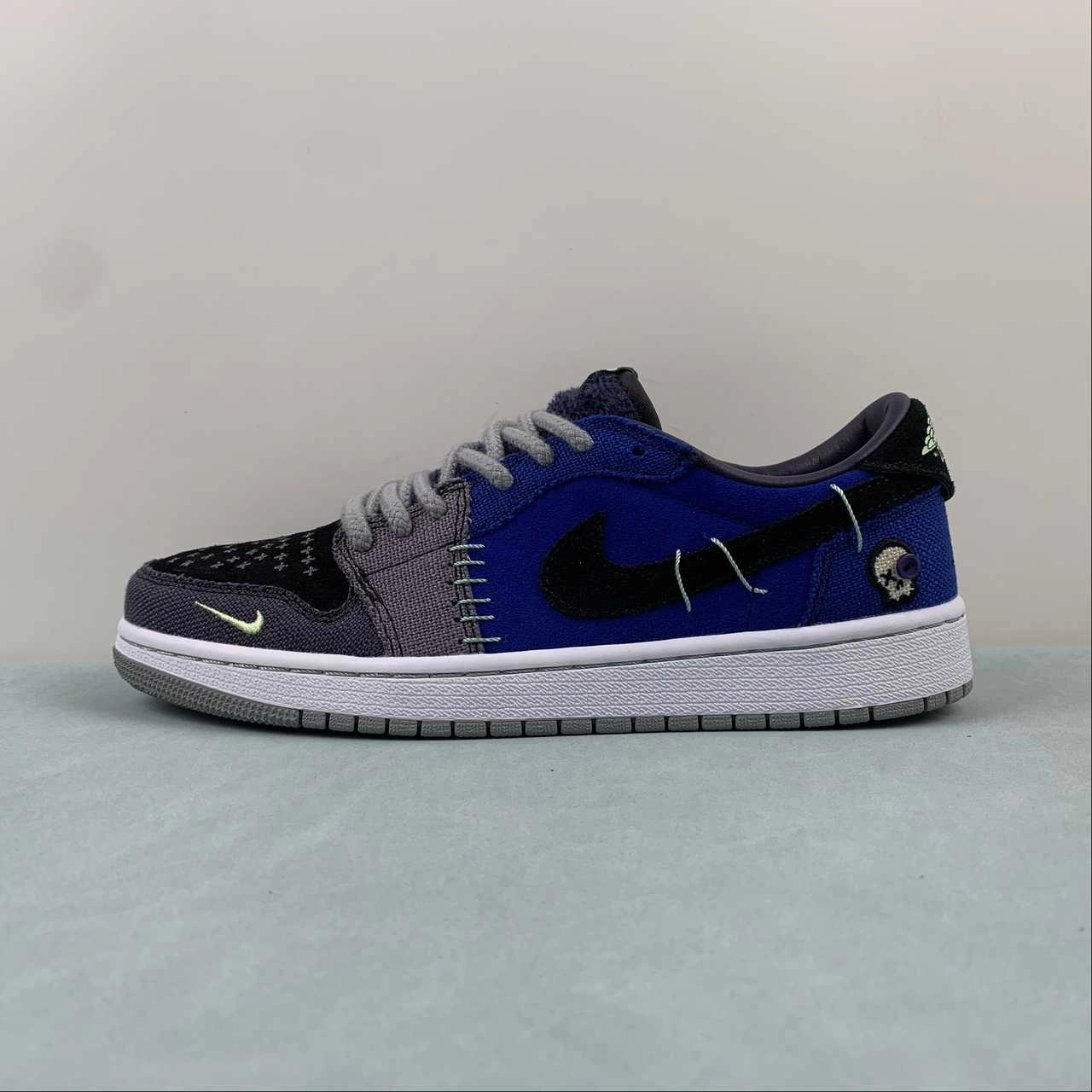Slip   Resistant Contemporary Fit Zion Williamson x Air Jordan 1 Low Voodoo Blue Purple Black White DZ7292-420