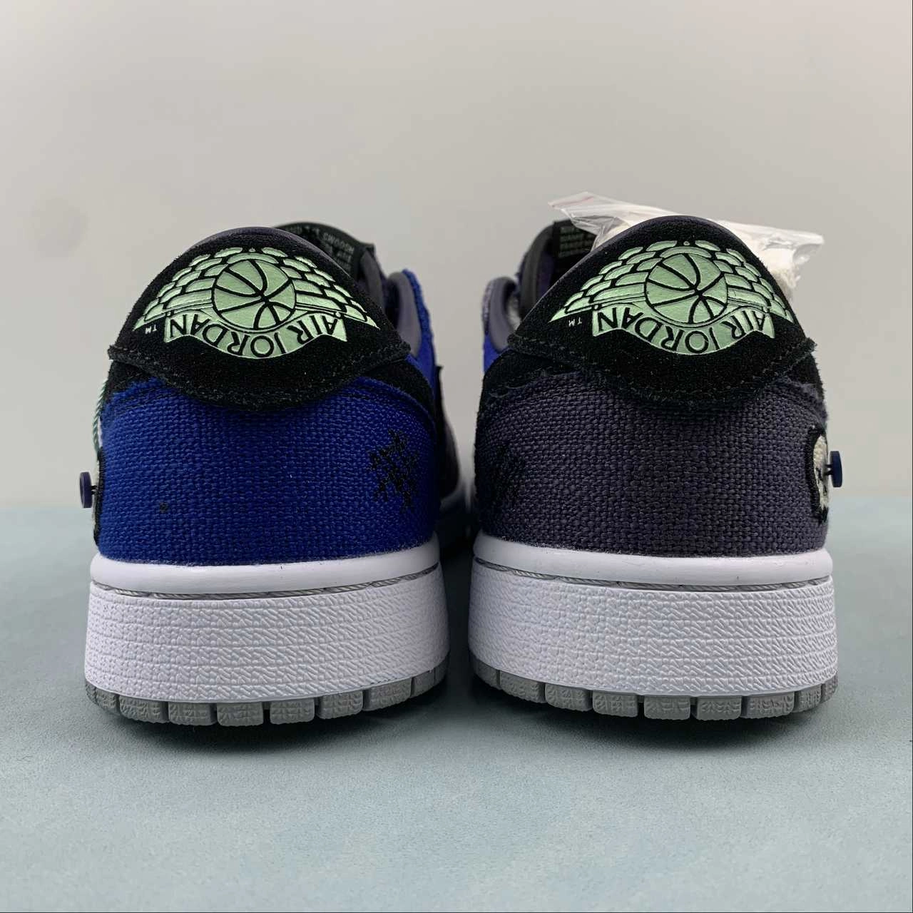 Easy Match Zion Williamson x Air Jordan 1 Low Voodoo Blue Purple Black White DZ7292-420