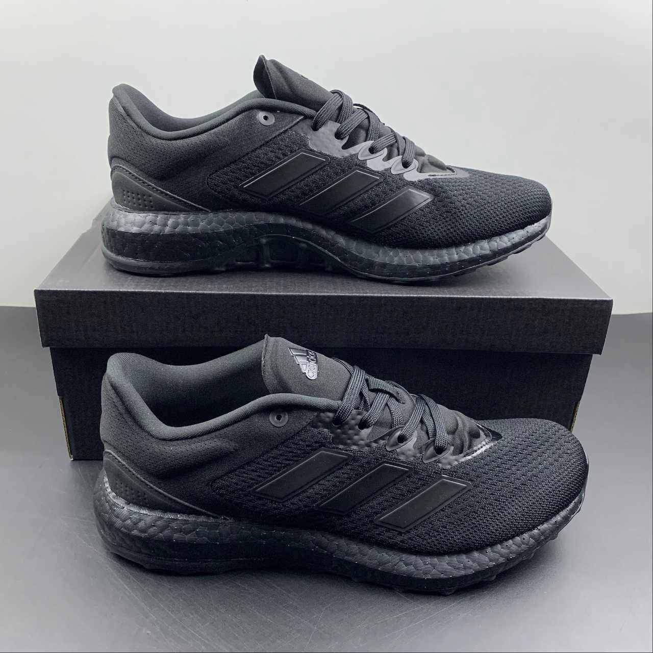 Adidas PureBoost Select Triple Black black running shoes hybrid - material shoes