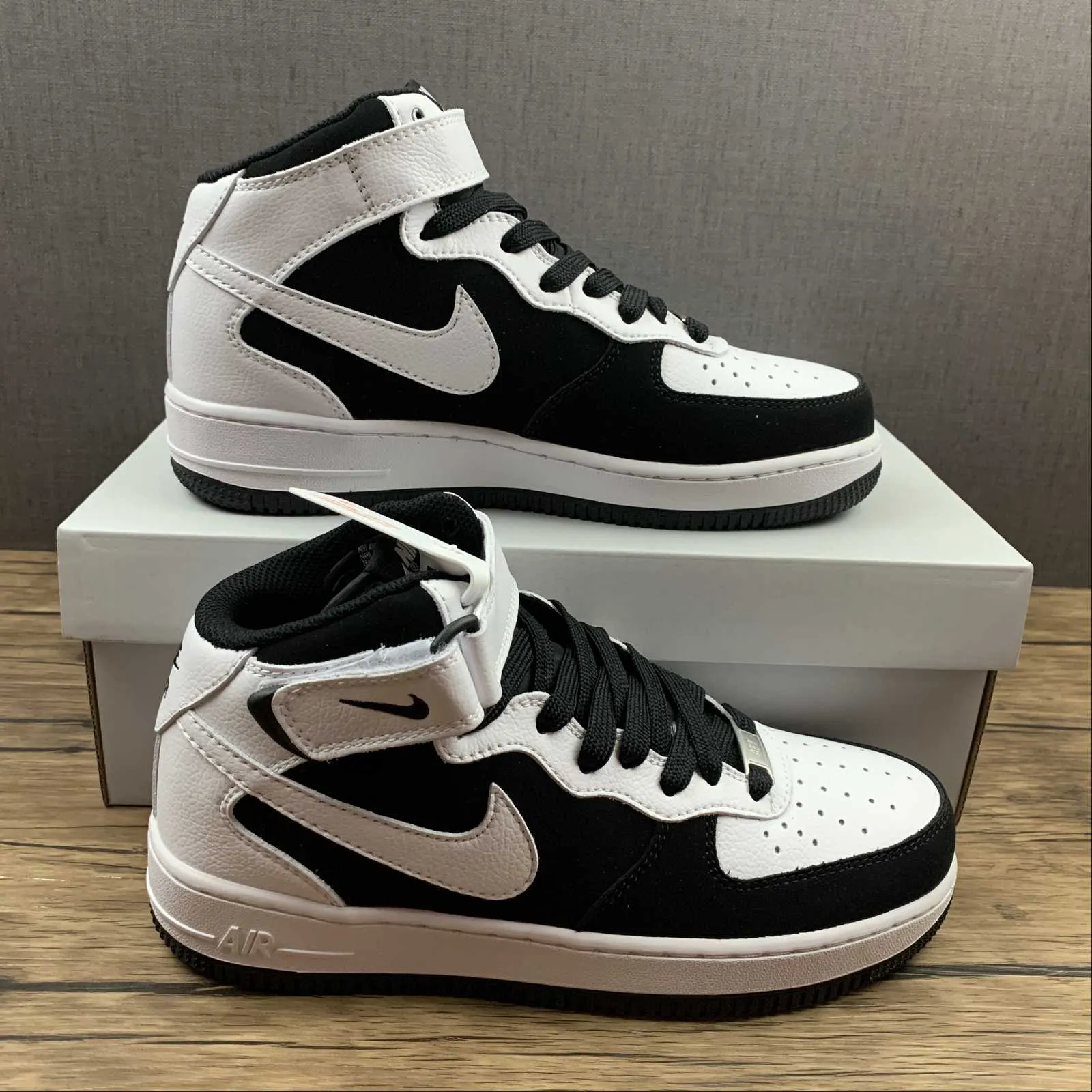 No Slip Soft   touch Air Force 1 07 Mid White Black YH2293 033