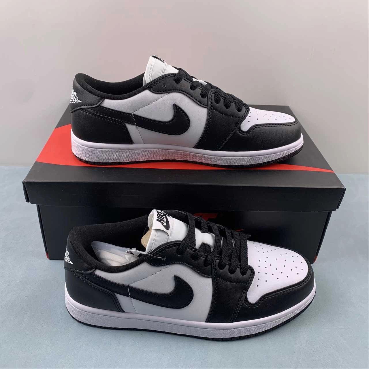 Hexagonal Tread Pattern Air Jordan 1 Low Black White CZ0790-110