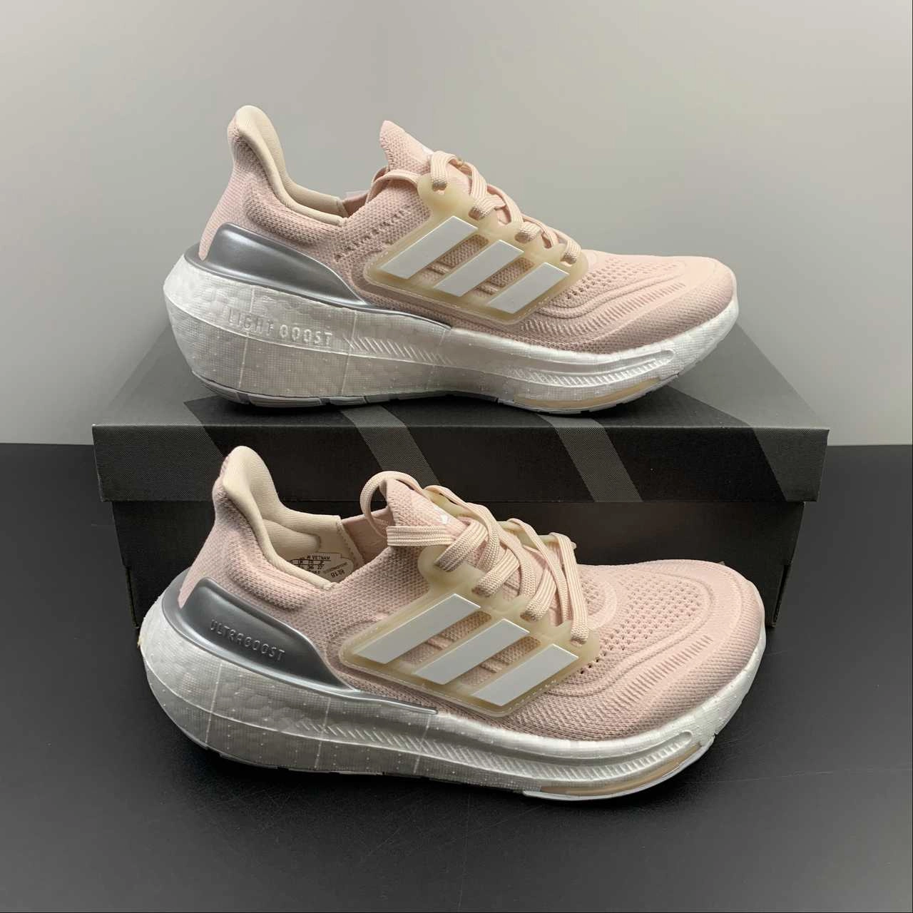 Adidas Ultraboost Light Pink Cloud White Silver HQ8600 hybrid shoes SlipOnConvenience
