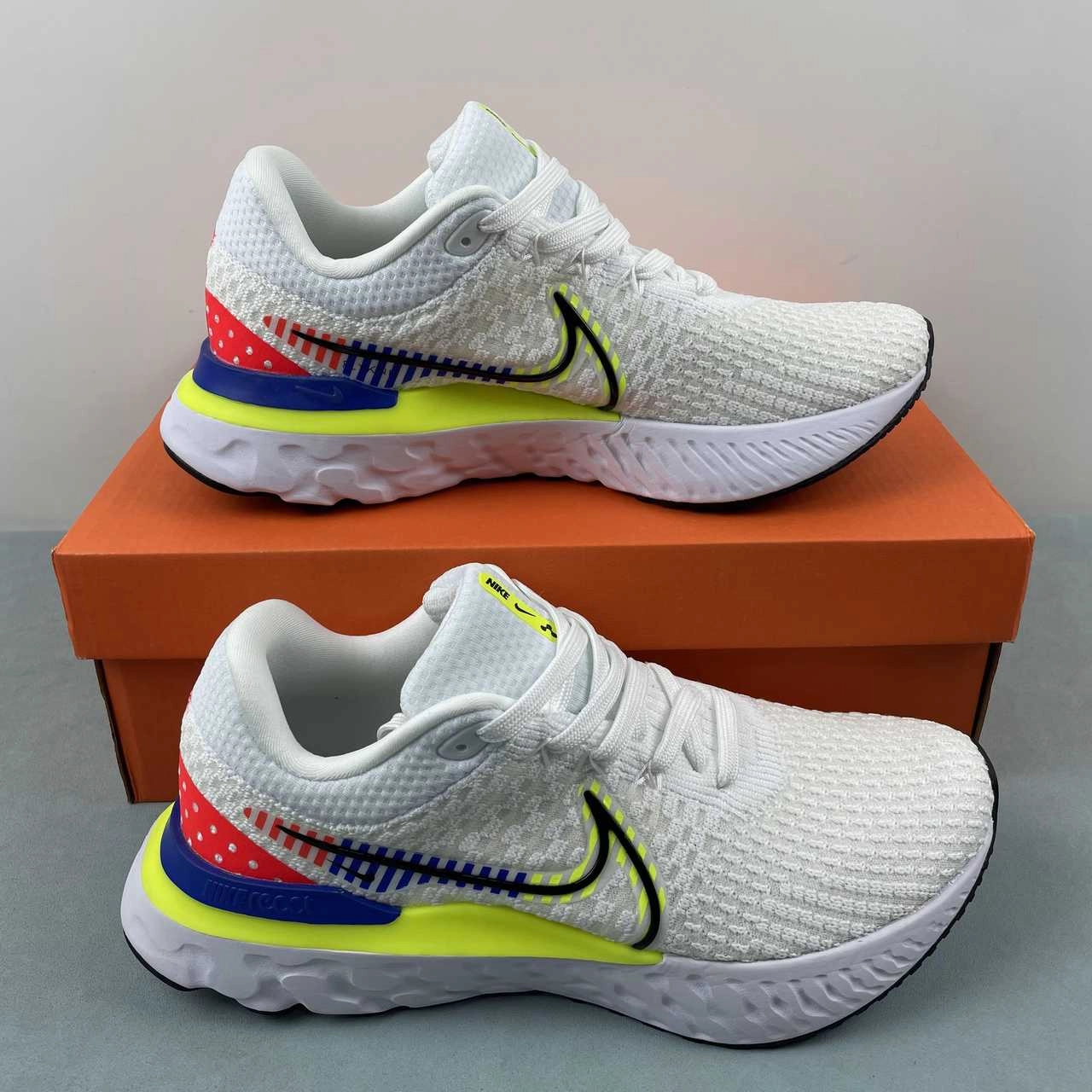 flat - terrain running Slow running Nike React Infinity Run FK 3 Premium White Racer Blue Volt DX1629-100