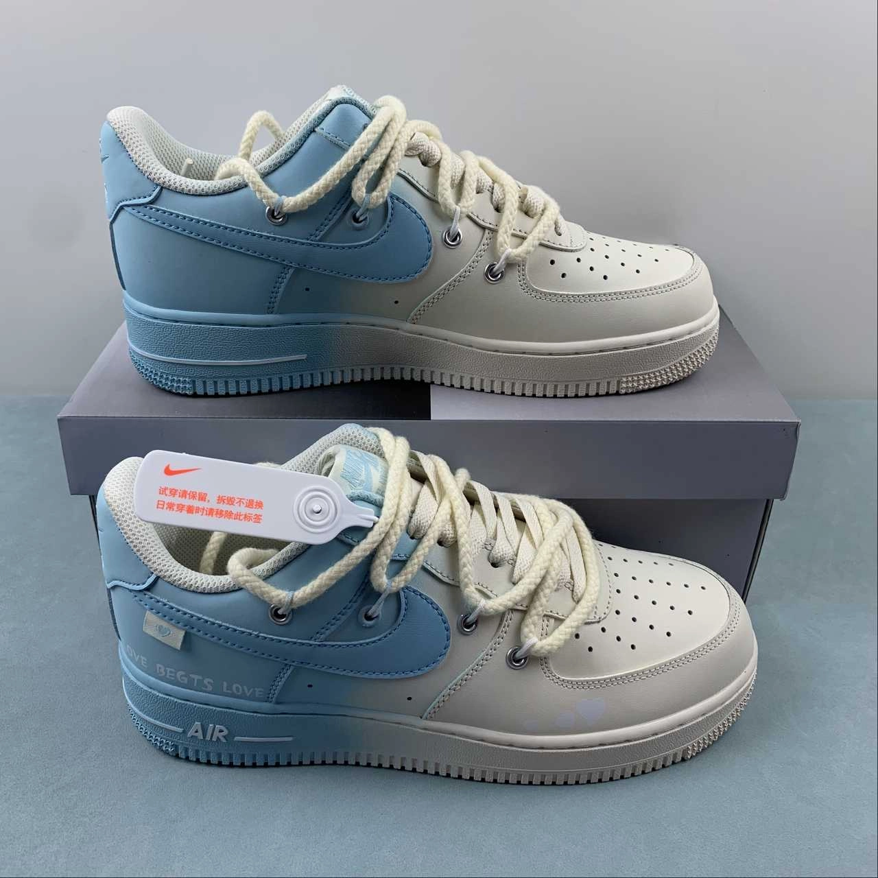 Air Force 1 07 Low Cream Blue DX2340-002 Walk Ready