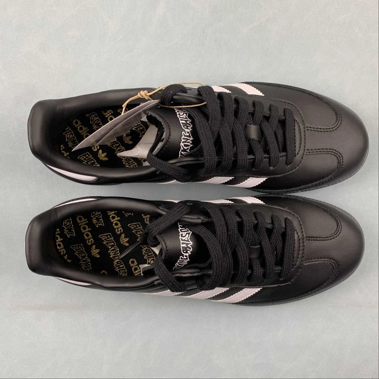 Fucking Awesome x Adidas Samba Core Black Cloud White ID7339 Comfortable Soles Pointed Toe