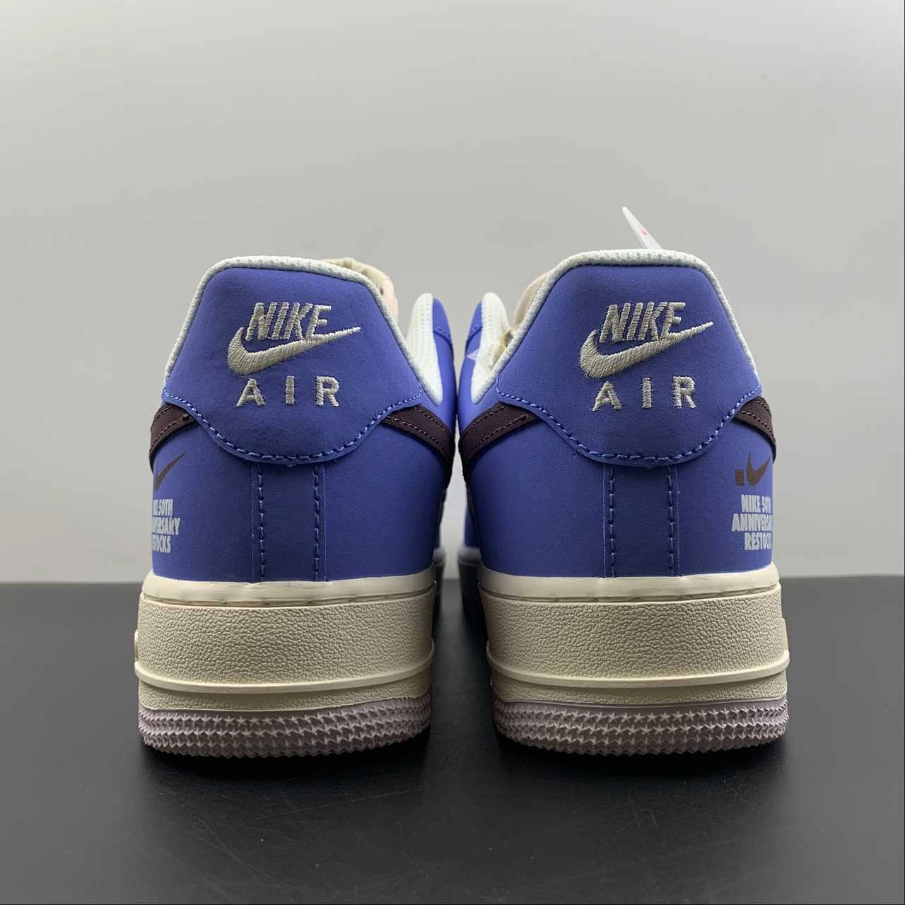 Shine Hike LV x Air Force 1 07 Low Navy Blue Brown White 315122-010