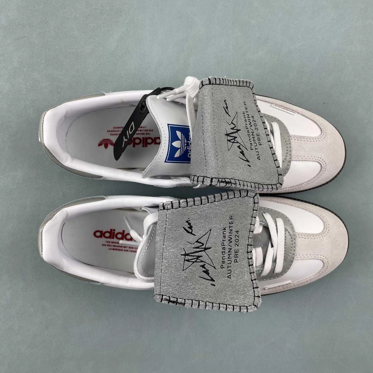 Stair Climb Airport Run Adidas Samba OG PandaPrank Silver Gray IG1025