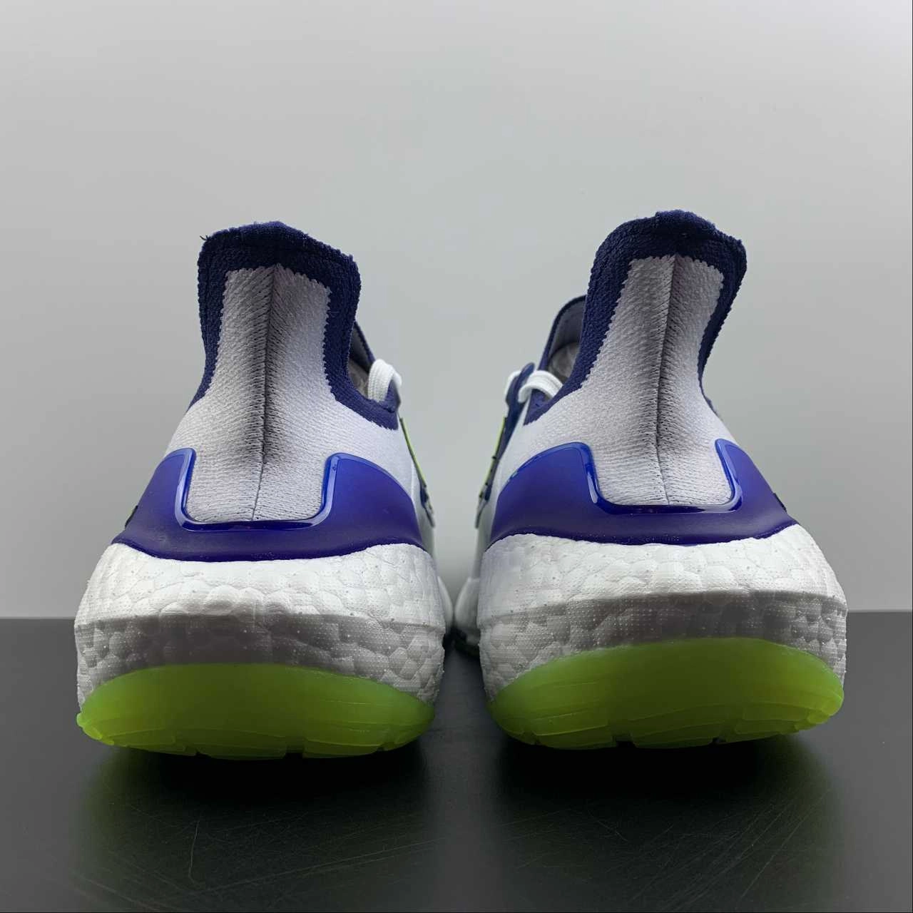 Adidas UltraBoost 22 White Blue Yellow GZ7211 Firm Cushion