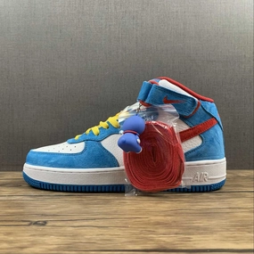 Functional Look Air Force 1 07 Mid Doraemon White Blue Red Yellow GB1236-160