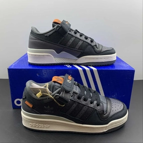 Adidas Forum 84 Low Black Orange White Lightweight Build HeelCushion