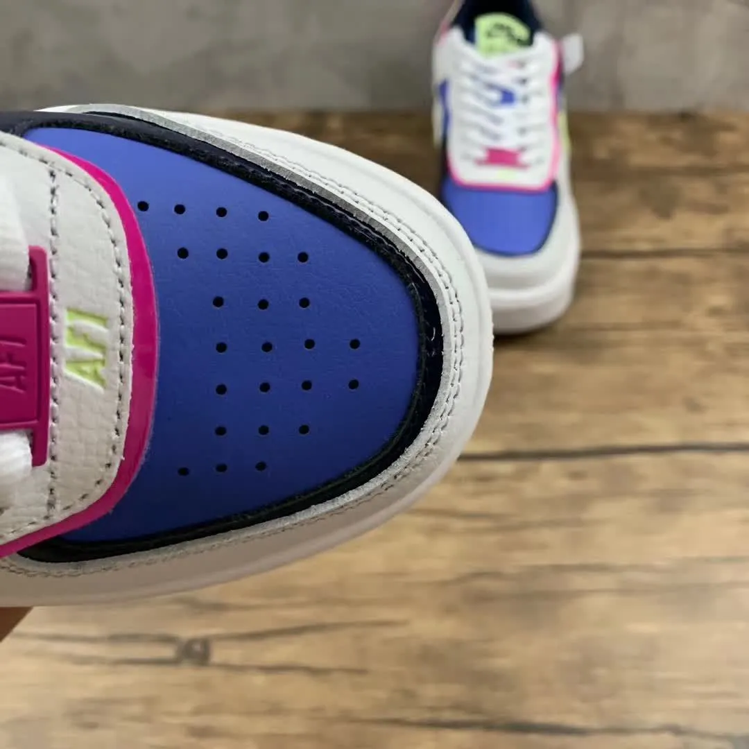Air Force 1 Shadow White Sapphire Barely Volt CJ1641 100 Weekend Mood Smart Form