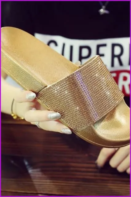 Rhinestone Diamond Bling Beach Slipper F068