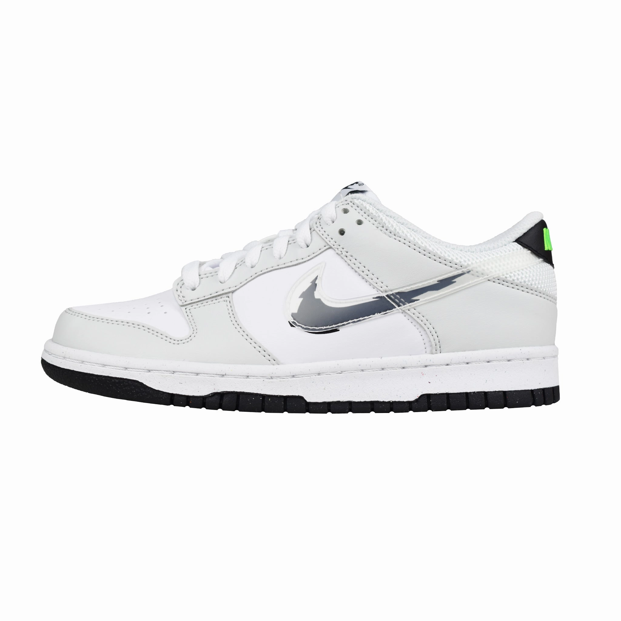 Sporty arch Rollbar Stability Controls Nike Dunk Low - Next Nature Glitch Swoosh