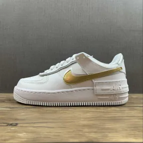 on the road Air Force 1 Shadow White Metallic Gold Metallic Silver DM3064-100