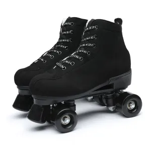 Roller Skates for Women Black Child High Top Quad Rink Skate Shoes