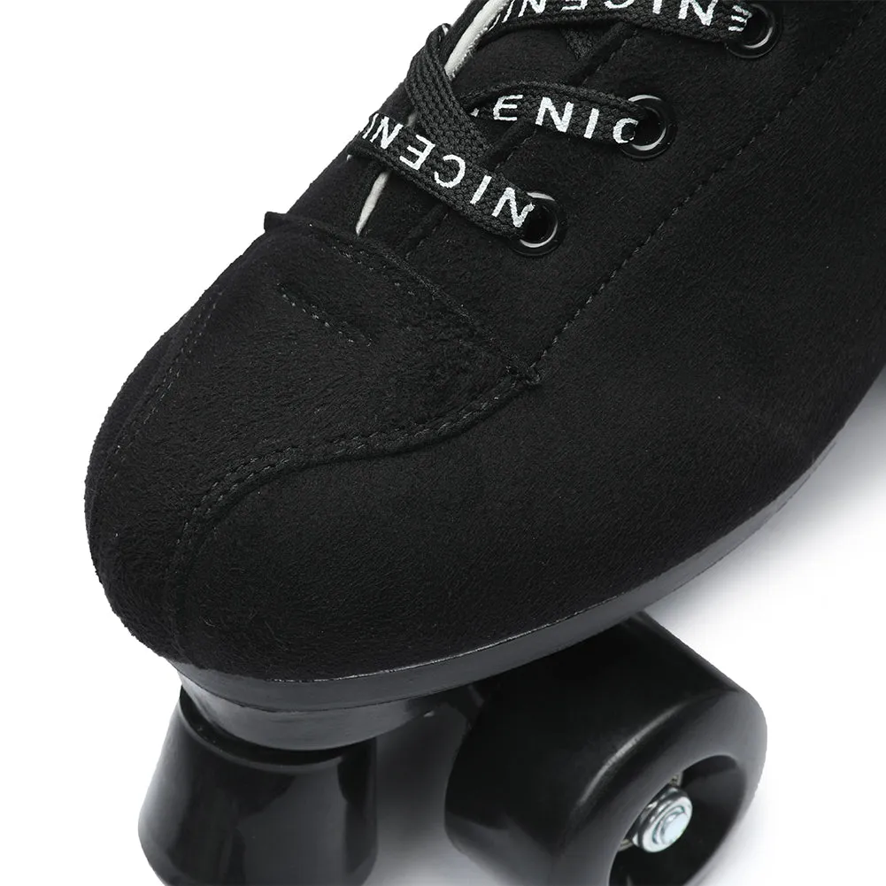 Roller Skates for Women Black Child High Top Quad Rink Skate Shoes