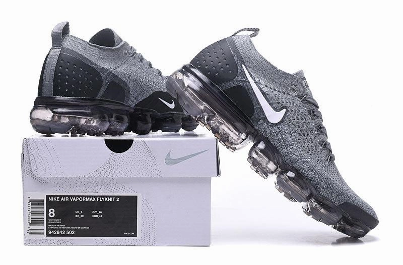 Air VaporMax Flyknit 2.0 Dark Grey Black 942842-502 Soft Walk slim fit