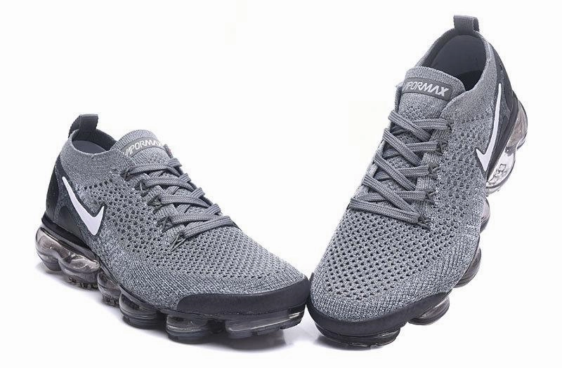 Dynamic Fit Lacing Impact Dispersing Air VaporMax Flyknit 2.0 Dark Grey Black 942842-502