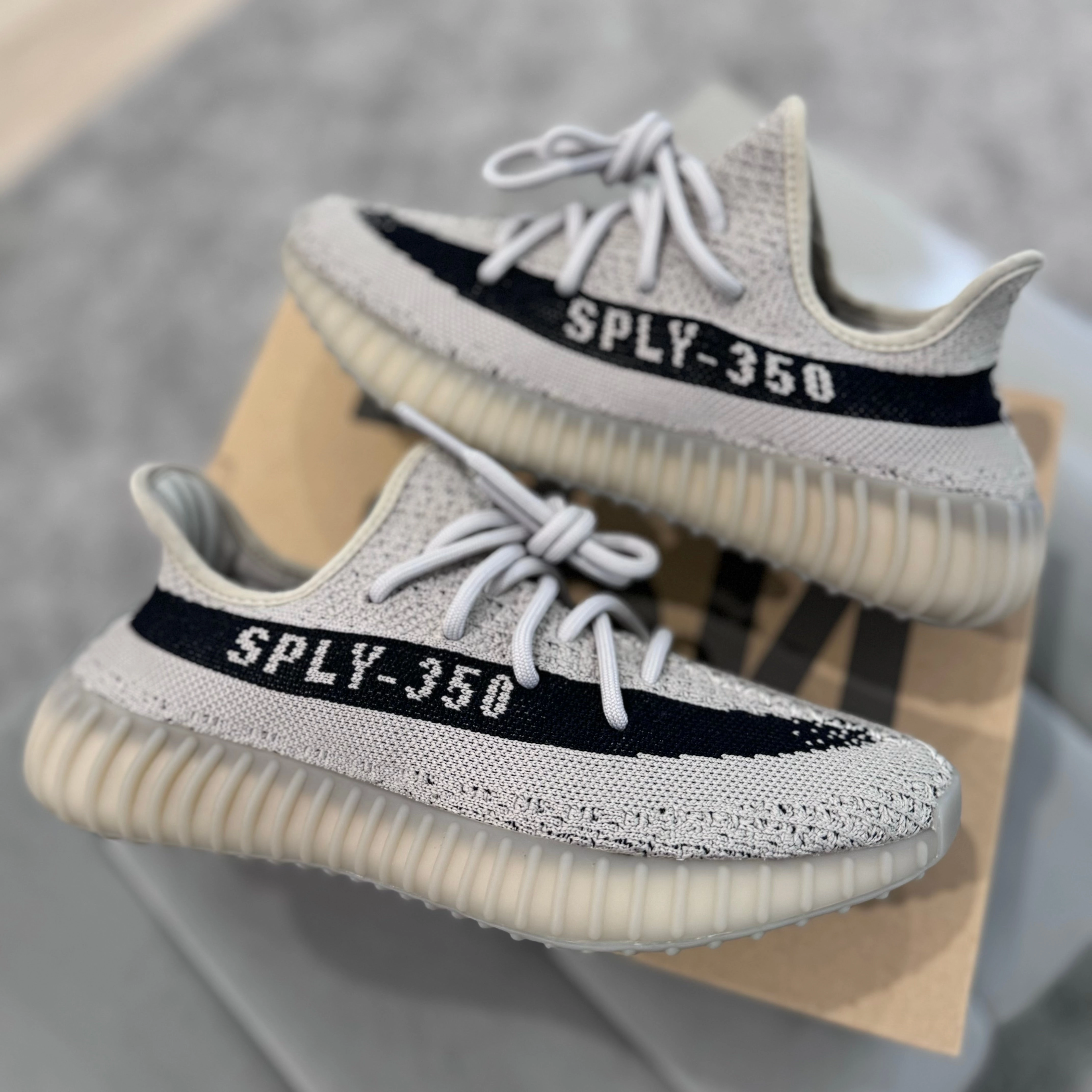 Sunset Walk Neat Look YEEZY 350 V2 'SLATE??