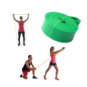 Rubber fitness exercise band Resistance band Gymnastics band (22-56 kg resistance) - Green
