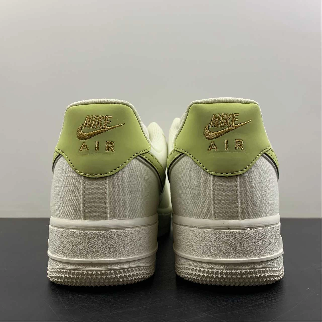 Air Force 1 07 Low Cream Metallic Gold Green Sail MN5696-109 City Escape day trip