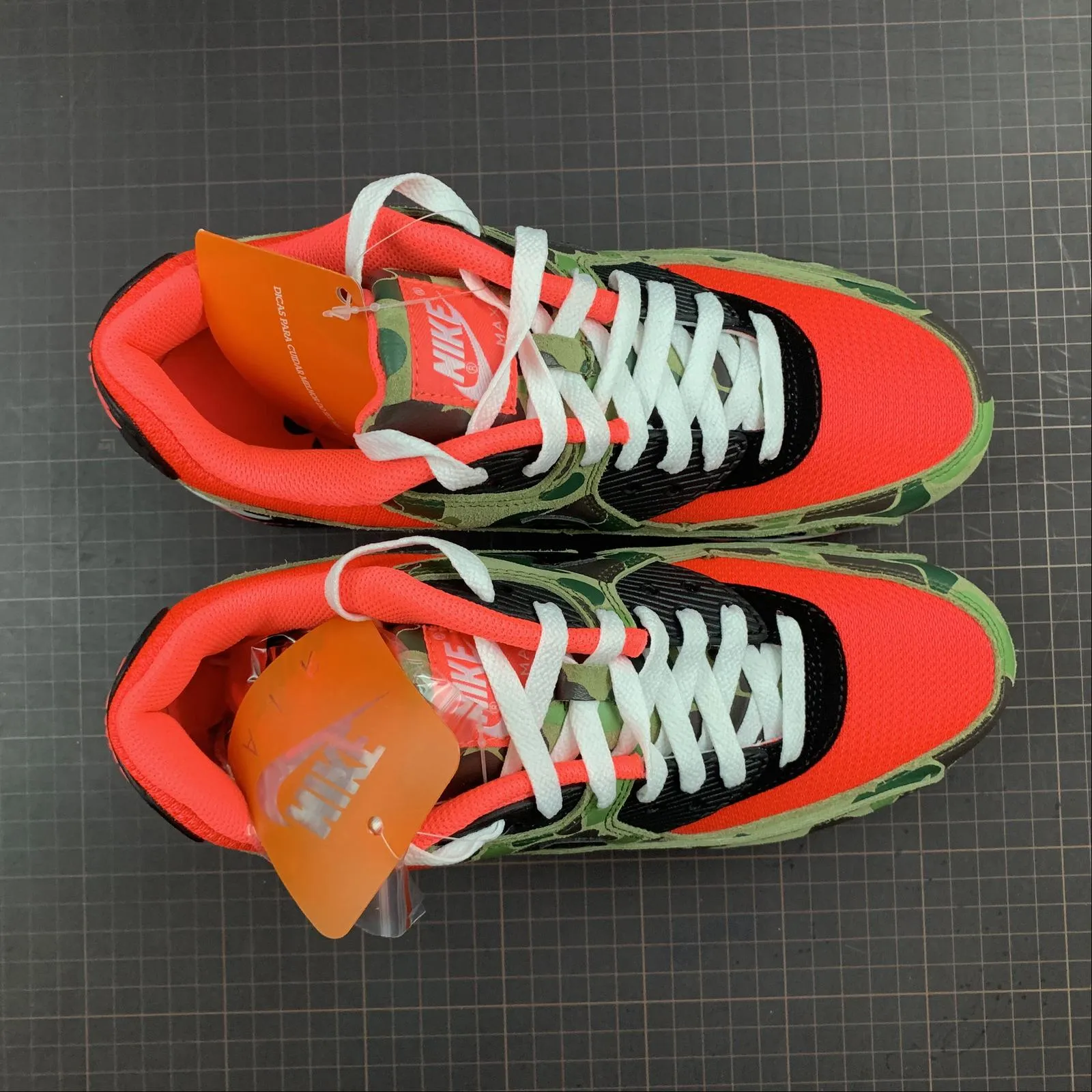 foam insole shoes Air Max 90 Reverse Duck Camo Infrared Dark Sage Baroque Brown CW6024-600