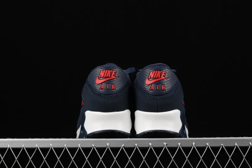 Heart - rate - monitor - enabled Air Max 90 Essential Dark Blue White Red AJ1285-403