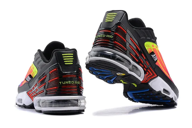 Adaptable Lightweight Mesh Shoes Air Max Plus 3 Black Neon Bright Crimson Volt DR8602-001