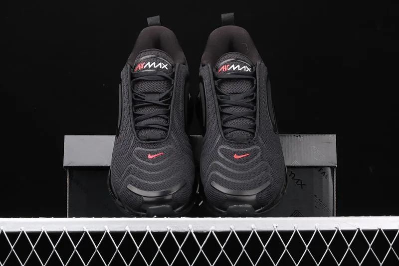 Air Max 720 Black Hyper Crimson Red CT2204 002 Cross-training tool Comfort Straps