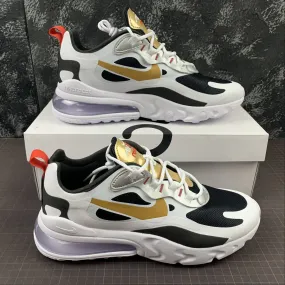 speed training shoes Air Max 270 React Vast Grey Metallic Gold-Black CT3433-001