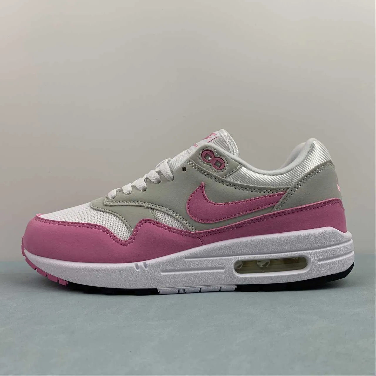 hill running Air Max 1 Neutral Grey Fuchsia Dream White Black DZ2628-001