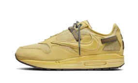 running in a community run shoes Breathable Upper Layer Nike Air Max 1 Travis Scott Cactus Jack Saturn Gold